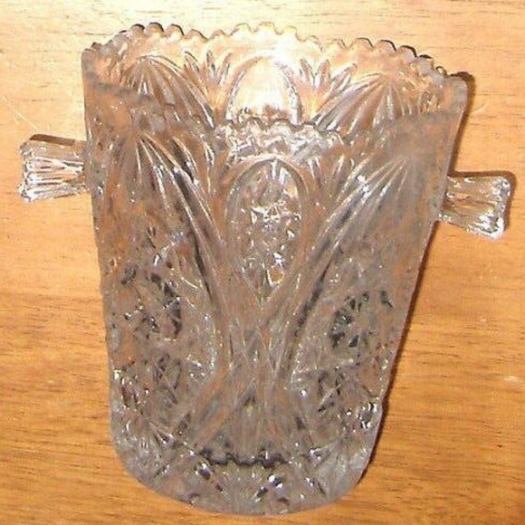 Poland 24% Lead Crystal Glass Heavy Champagne Ice Bucket  Vintage Crystal Ice Bucket